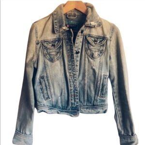 𝅺duck Head distressed light denim jean jacket  Med